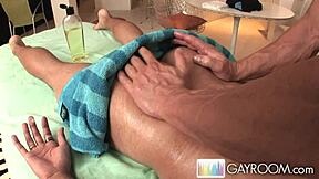Latino twink gets a deep tissue massage with oily hands exploring every inch.