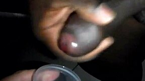 collecting cum from the black bodybuilder's cock, you know?