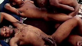 Harlem Thugs Suck Long Black Cocks And Fuck Hardcore In Group Action!