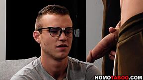 hot gay step-brothers with big cocks fucking bareback in taboo encounter