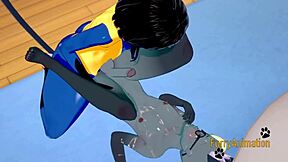 Lucario And Raymond In Yaoi Blowjob And Fucking Scene