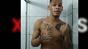 luis fernando shows off his big banana cock