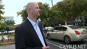 During wild gay sex, he gives sloppy blowjobs and cums freely.