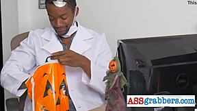 naughty black receptionist, how does that tight white ass feel slammed in the office?