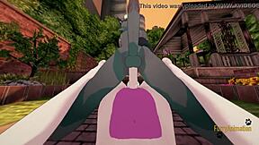 pov mewtwo x raymond blowjob and anal in furry yaoi