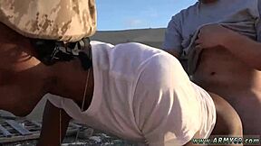 young army boy discovers blowjob and anal in outdoor group