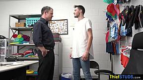 Gay Cop Discovers Teen Perp's Ass Bareback
