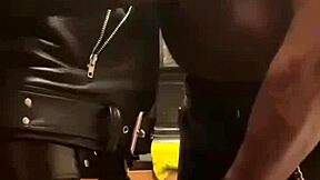 Black muscle dominates big cock and huge nipples sucking session!