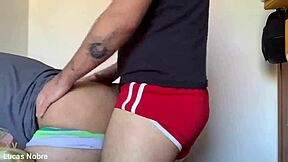 Amateur Licks Hairy Friend's Ass