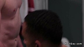 interracial couple chatting and relaxing in the locker room together