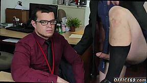 Straight boy tries nude yoga first time in hot gay threesome blowjob group