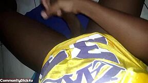 can this sexy black guy handle dirty talking while jerking off to orgasm?