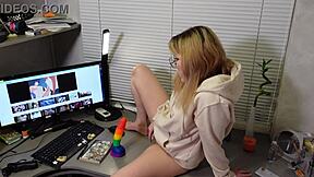 After receiving a message from you she began to masturbate thinking about you - furiyssh