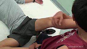 asian twinks net and sim feel intense passion during bareback with feet fetish sucking