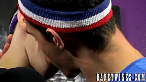 How do these American twinks smash butts bareback and bust nuts with big cock rimjobs?