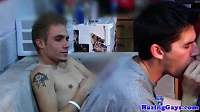 twink student sucks cock and gets ass fucked in dorm reality