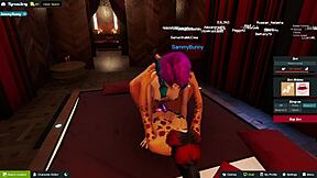 hey, check out me fucking my femboy friend in 3dxchat 😏 we had such a blast with anal dildo play and shemale vibes