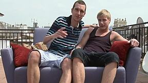 Explicit and racy gay sex unfolded with hardcore anal creampie and rough blowjob action