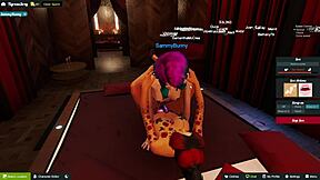 hey, check out me fucking my femboy friend in 3dxchat 😏 we had such a blast with anal dildo play and shemale vibes