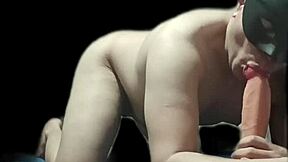 Passive Gay Sucking And Cumming Hard With Amateur Ass Blowjob Dildo Toy