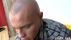 Frantic and wild gay sex with big black monster cock blowjob