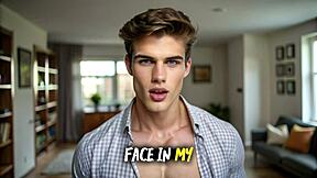 Shocking twist when straight stepbrother discovers search history and turns it into 3D USA gay love story!