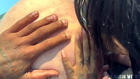 Amateur bisexual gets crazy interracial outdoor public pov ass fucking with pornstar