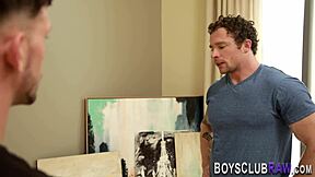 Gay amateur gets rough bareback ass fucking with deep creampie in high definition