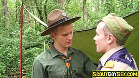 Gay Scouts Dylan Tides and Logan Cross Fuck Raw in Tent as Dylan Tops Insatiable Bottom Logan Begging for Harder Thrusts