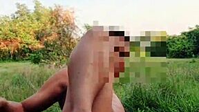 Myanmar gay cocklovermlm naked outdoor anal with asian ass fucking bottle forest twink