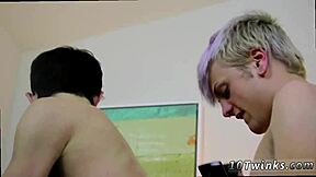 Dad started pounding the fellow's ass in bareback style during pov session. Facial cum covered boy Jessie after oral masturbation and fucking.