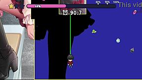 Japanese hentai game shows sex counselor in library with anal toy insertion