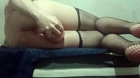 hot anal action unfolds as gay guy masturbates with shemale toy