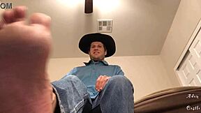 Cowboy pov foot worship session that's dominating and soft 😏