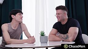 Isn't Blue Eyed Horny Devil Smashed By Tatted Muscle Hunk Clark Delgaty And Edward Terrent In Garage Missionary?