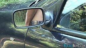 latino twinks get into outdoor blowjob action sucking each others cocks in 69 before facial cumshots