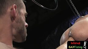 i stretch horny gay twunk's tight asshole with fist