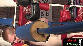 extreme bdsm hunk screams as fist stretches gaping jock ass