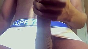 Nigerian Twink's Monster Black Cock Teases in Solo African Outdoor Stroke Session