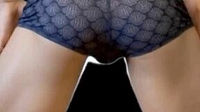 Hot Twink Stretches Tight Shorts on Stool Flexing