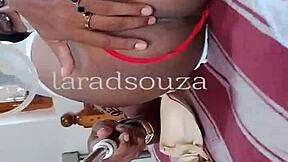 indian ladyboy lara dsouza jerks cock wildly solo!