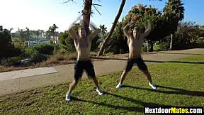 jocks pump iron then pump asses bareback