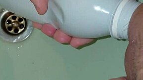 tattooed cuck vacuums bottle sloppy sucks big dick balls