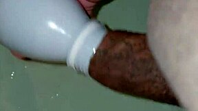 tattooed cuck vacuums bottle sloppy sucks big dick balls