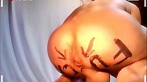 Pathetic Slave Stretches Cunt Cucumber Brush Tiny Uncut Humiliation