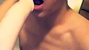 Andrew Gylb explores intense toy play in gay porn snapchats