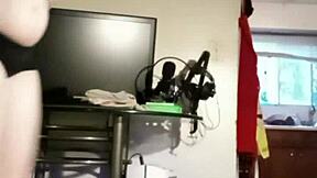 cleaning and changing prom in homemade pov amateur